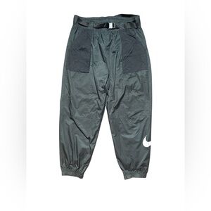 Nike sportswear belted swoosh jogger windbreaker pants XL black CJ3776-010